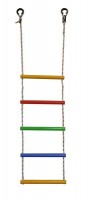 Детская веревочная лестница для ДСК 5 перекладин цвет радуга ЛВ5-3В - магазин СпортДоставка. Спортивные товары интернет магазин в Волгограде 